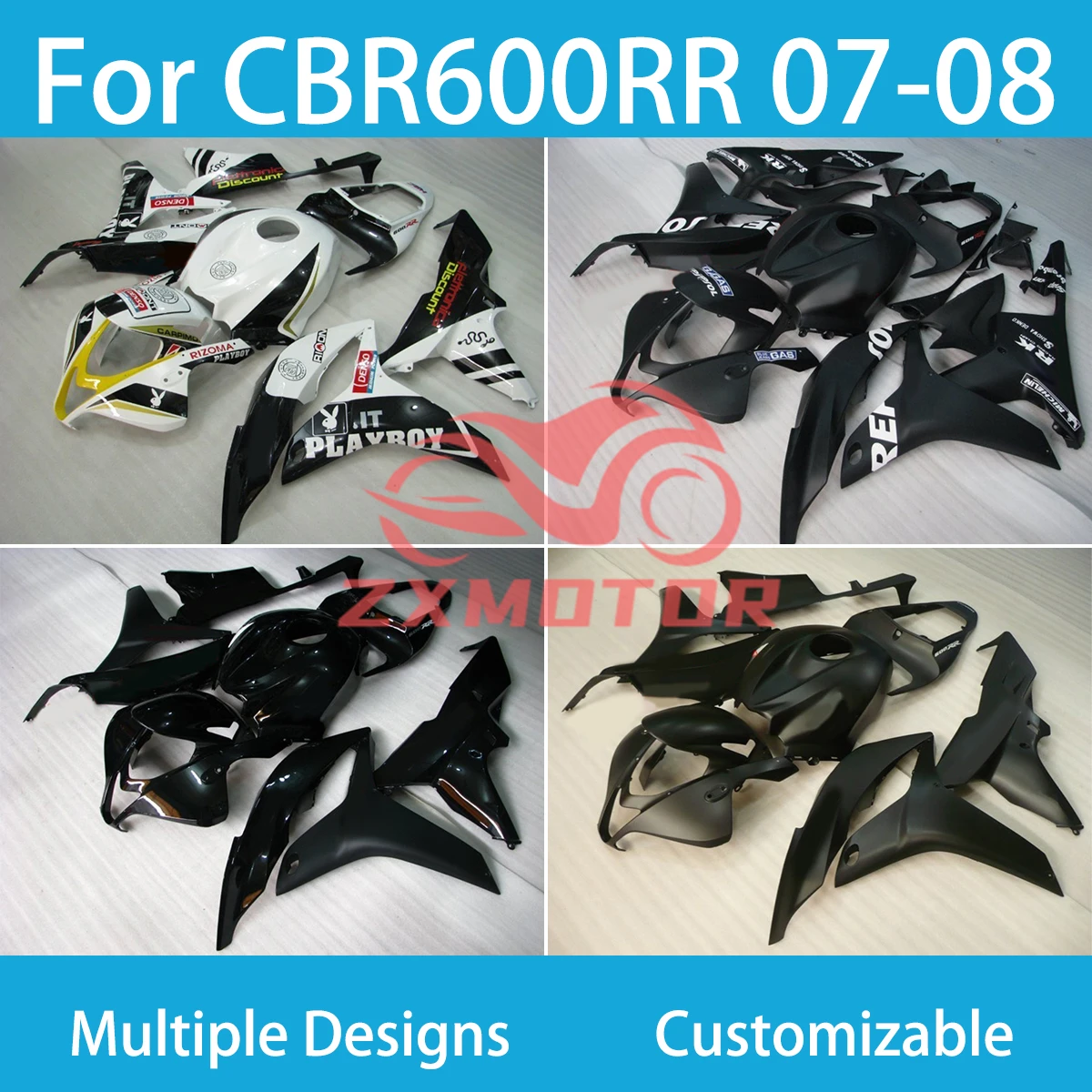 

Fairings for Honda CBR 600RR 2007 2008 High Quality ABS Plastic Motorcycle Bodywork Fairing Kit CBR600RR 07 08 New