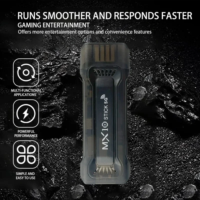 MX10 TV stick Android 11 OS HDR set top 4K 1080p 2.4g/5G WiFi smart TV sticks for Google YouTube Netflix network media player