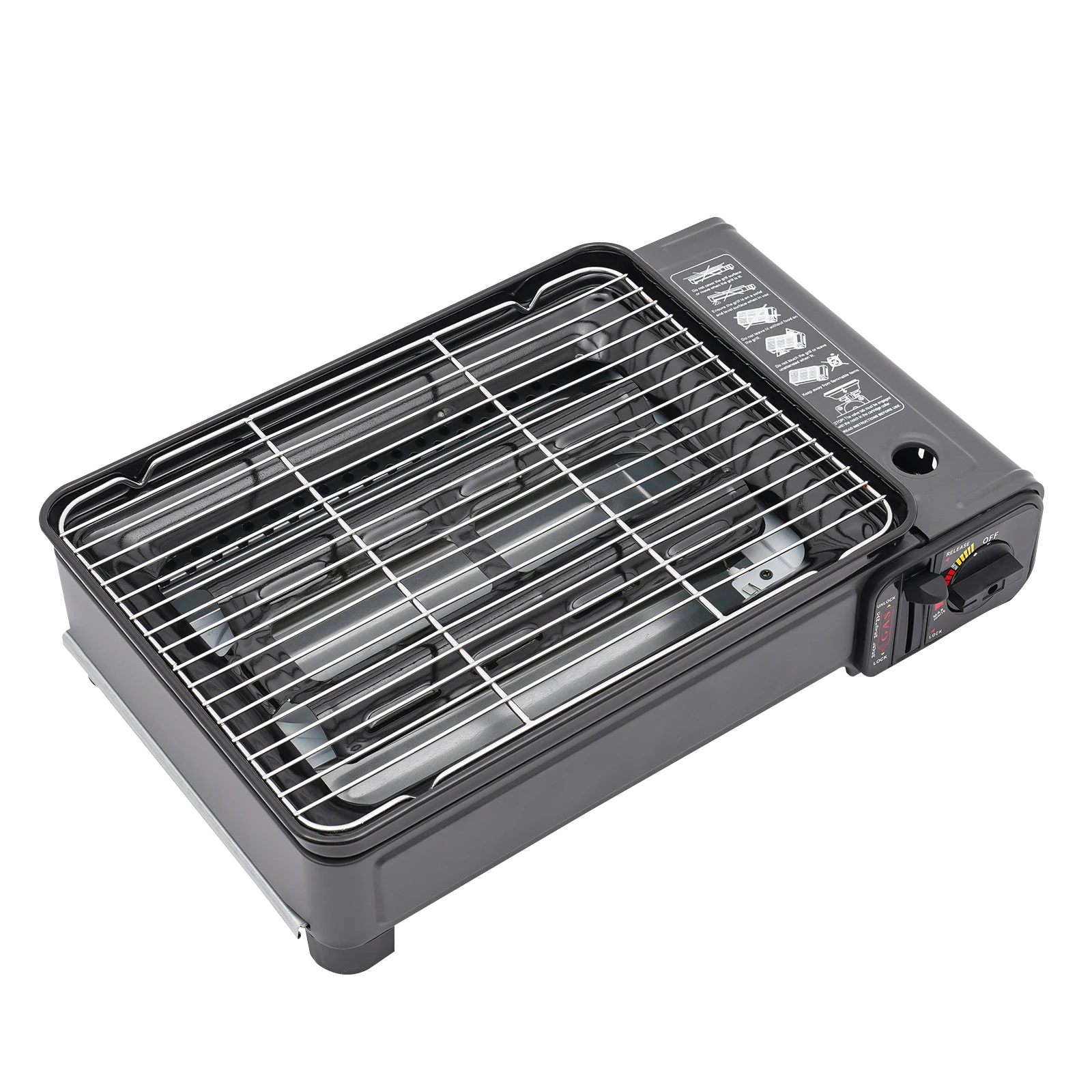 Tragbarer Butangas-Campingkocher mit Aufbewahrungstasche, Mini-Outdoor-Grillbrenner für Reisen, Wandern und Backcountry-Kochen – Detail 15