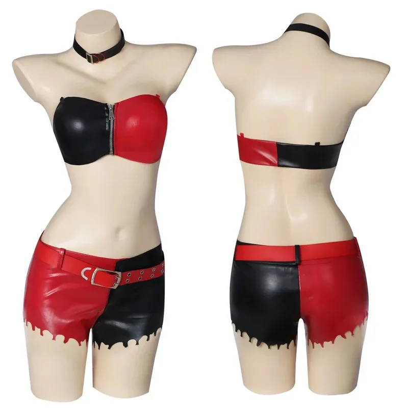 أزياء هاني 2025 لأزياء هارلي كوين التأثيرية زي كرنفال الجوكر شعر مستعار أنيمي أزياء الهالوين لعبة النساء ☆ ★ ww