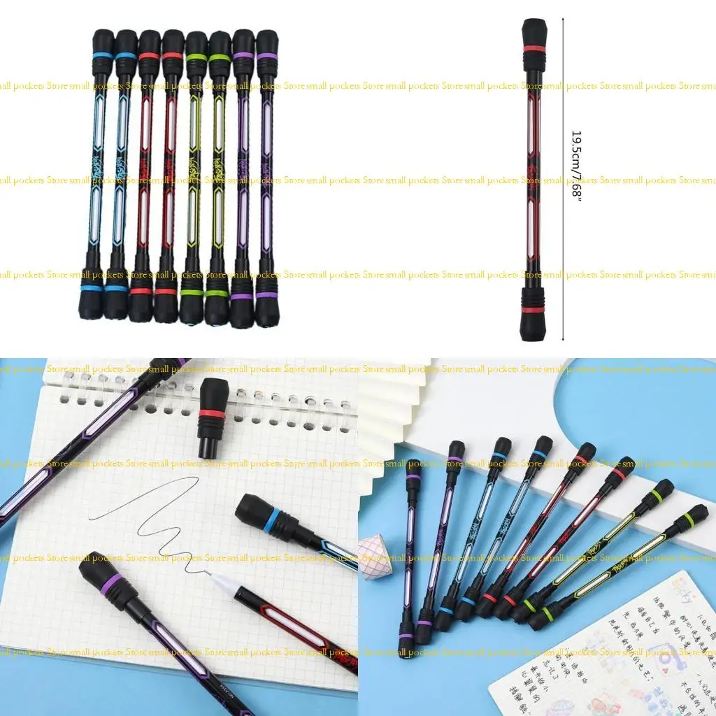 

R1WD Spinning Pen Rolling Finger Rotating Ballpoint Pen Anti-Slip Spinning Rotating Pen Student Games Writable Rotating Pen