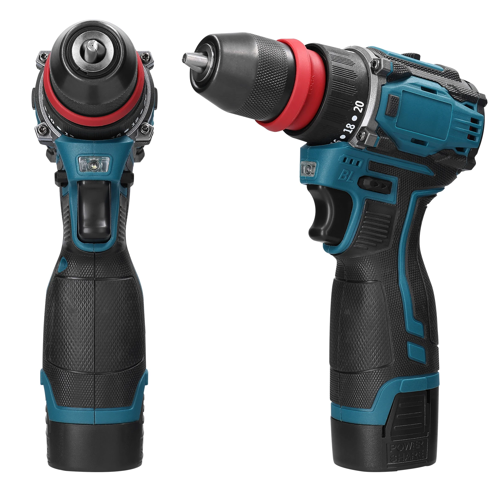 

18V 2in1 Lithium Drill Electric Screwdriver Multi-function Power Tool 45Nm Torque Brushless Motor Practical Screw Driver for Hom