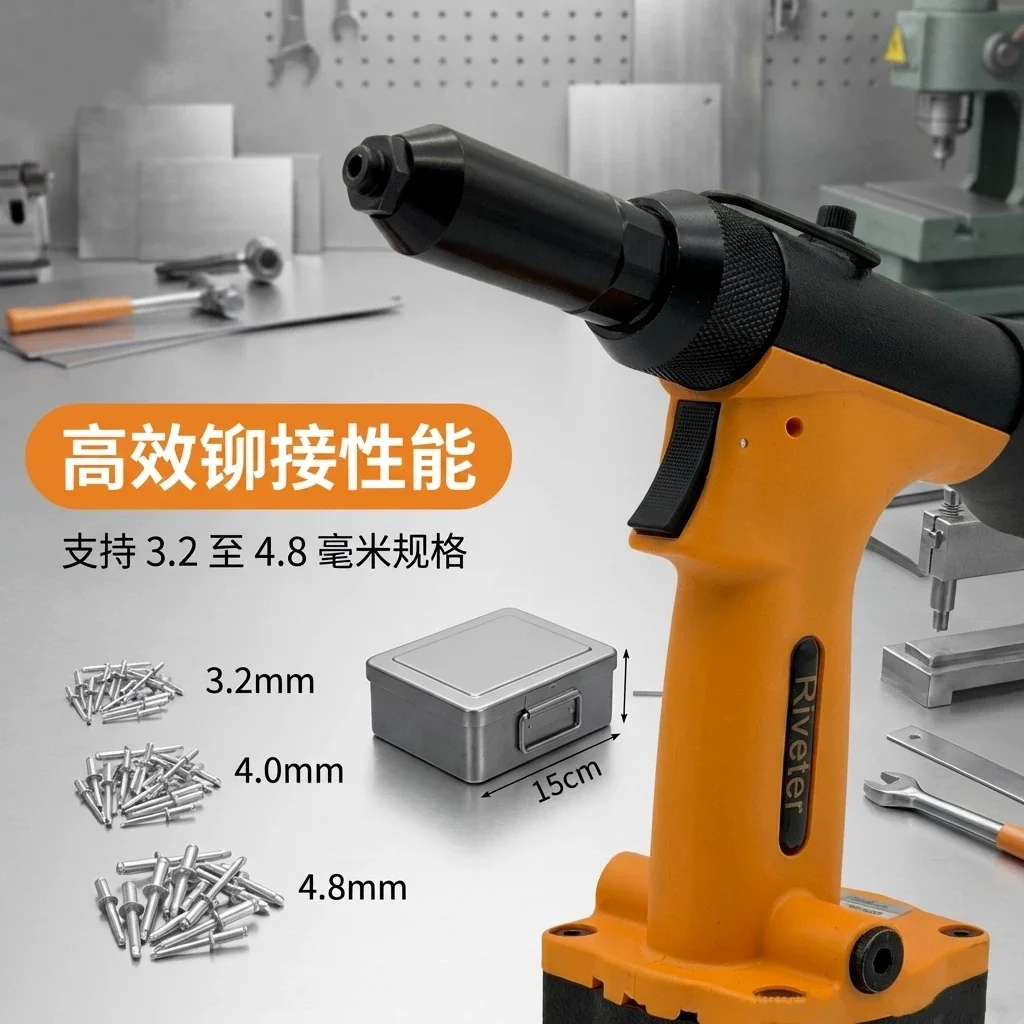 Pneumatic Rivet Gun, Aluminum Door and Window Rivet Gun, Aluminum Ladder Core-Extraction Rivet Gun, Stainless Steel Nail Industrial-Grade Self-Priming Rivet Gun
