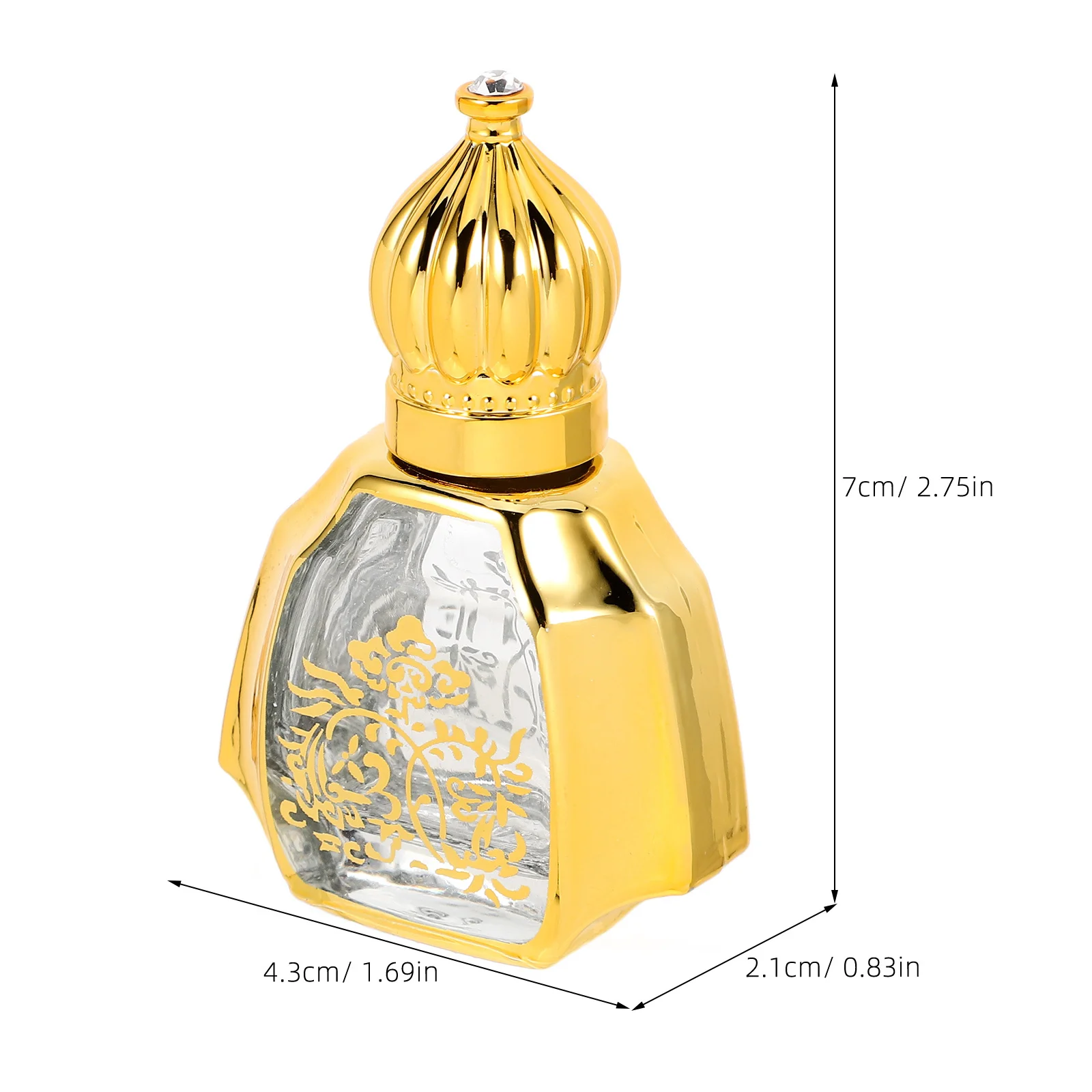 2 قطعة زجاجات عينة الزيت العطري خمر نمط إعادة الملء الزجاج لفة على زجاجة المحمولة العطور السفر الحاويات الأسطوانة الفارغة