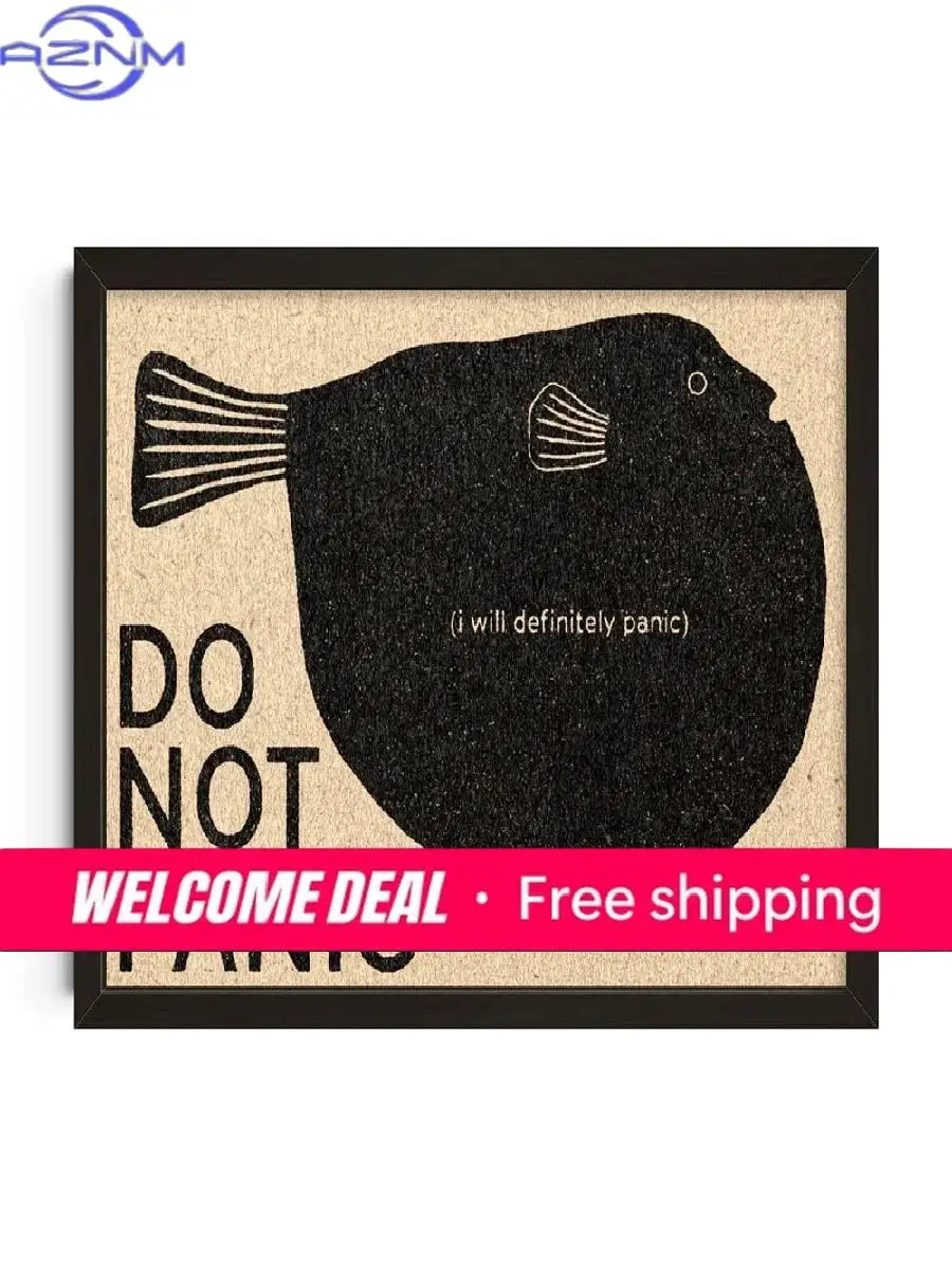 

Винтажный ретро-постер AZNM с изображением рыбы, художественный принт на холсте для домашнего декора, украшение для гостиной и спальни, стильное забавное настенное искусство для дома