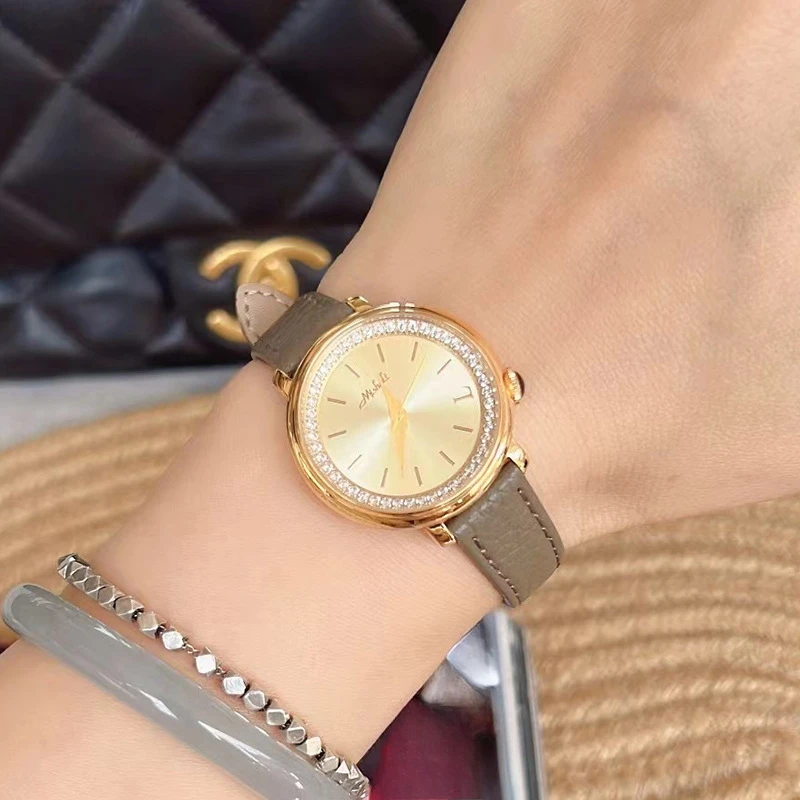 New luxury Fashion Retro Elegant Ladies Watch Trend Student Simple Classic Automatic Waterproof Quartz Watch Birthday Gift
