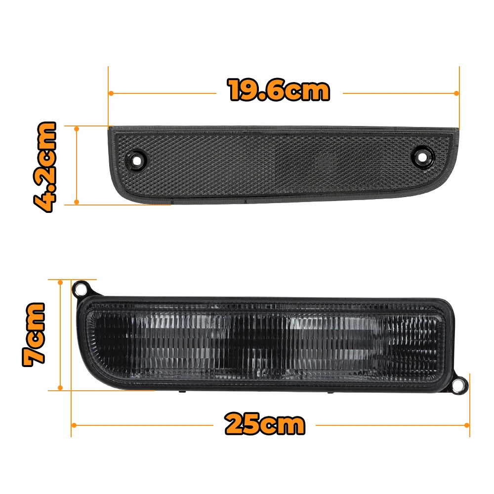 Left Right Side Signal Light For Jeep XJ 1997-2001 1998 1999 2000 Combo Cystal Clean Smoke Bumper Corner Side Marker Lamps Set