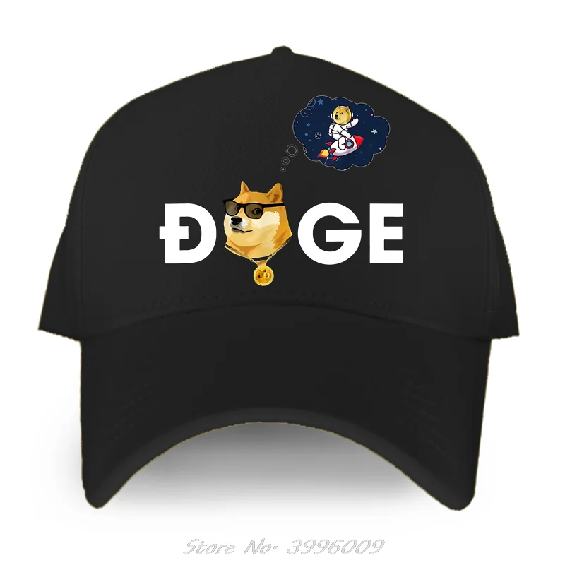 Dogecoin Doge HODL To the Moon Crypto Meme Peaked Cap Men's Hat Panama Hat Bitcoin Cryptocurrency Baseball Cap