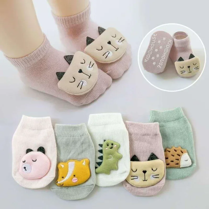 Children Baby Girls Boys Cotton Ankle Socks Home Trampoline Short Socks Kids Toddler Newborn Cute Floor Sport Non-slip Socks