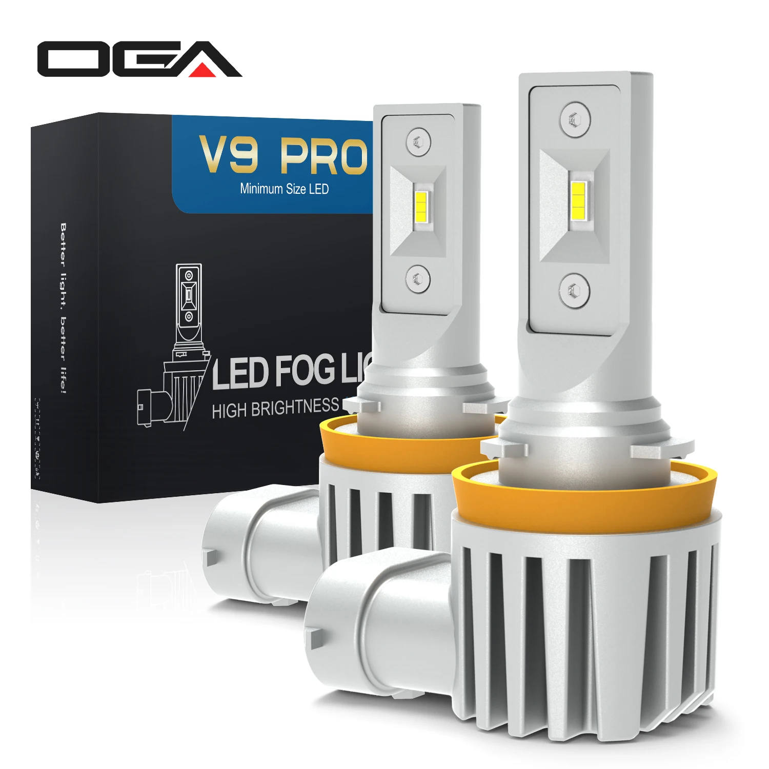 

OGA 2pcs h7 led Fog light Bulb h4 9003 hb2 h11 9005 hb3 9006 hb4 Mini Auto Fog Lamp 6500k 12v H1 H3 H8 H9 H10 Truck Motor Lamp