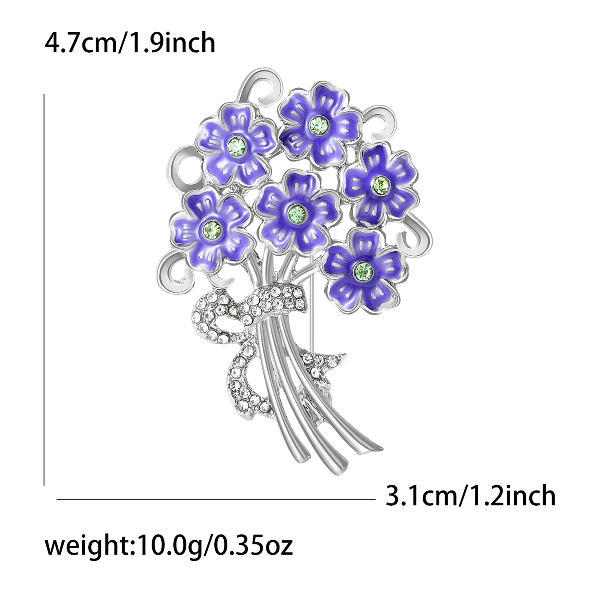 النسخة الكورية الجديدة بروش زهرة كروية رائعة مطرزة بالزيت من حجر الراين مع مزاج عصري
