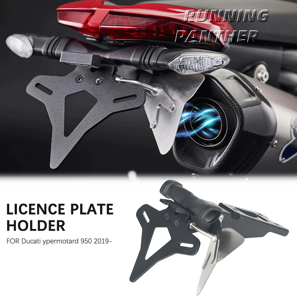 

Motorcycle Accessories Rear Short Tail Stock License Plate Holder Tailstock Frame Bracket Kit For Ducati Hypermotard 950 2019-UP