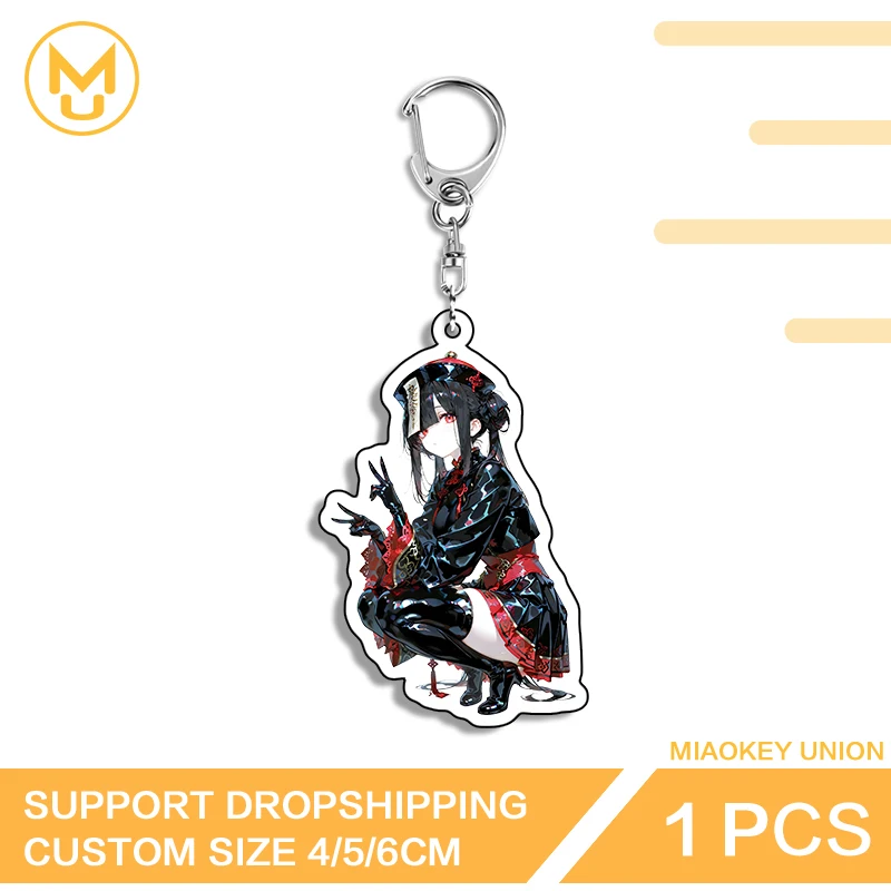 Sexy Girl Key Chains Novelty Trendy Goth Style Hot Selling Acrylic Standee Screen Strap Accessories Desk Display Ornament