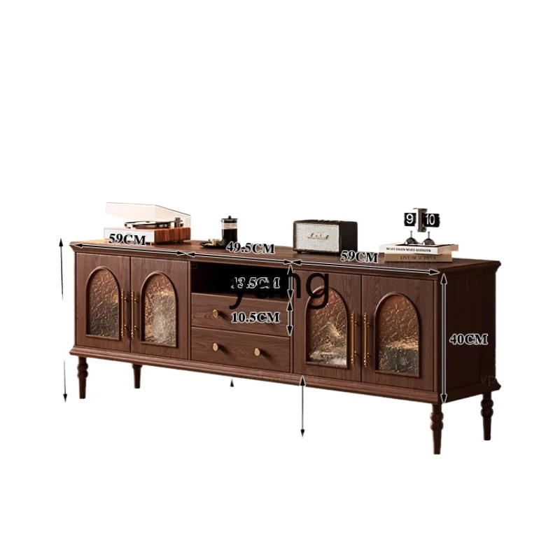 

LTT American solid wood TV cabinet household living room small apartment bedroom TV cabinet