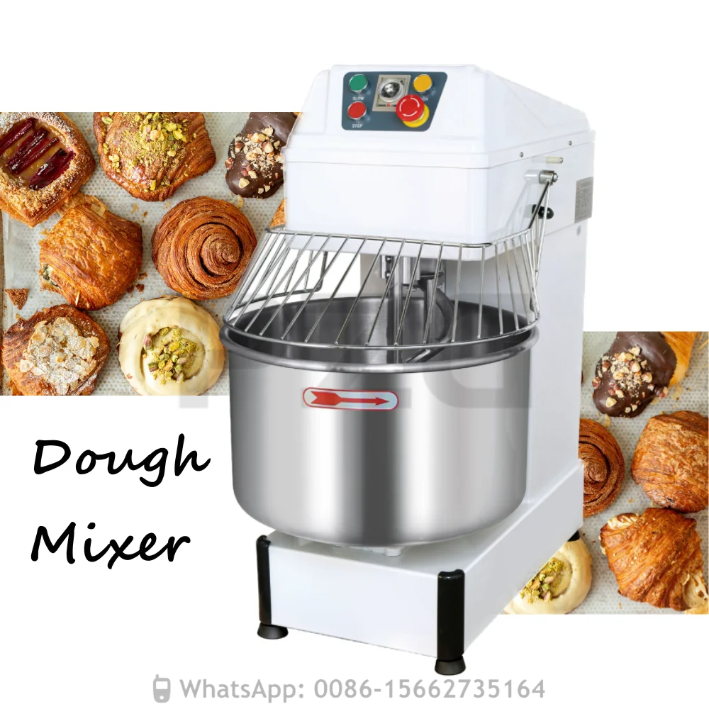 Baking Commercial 20kg Flour Spiral Bread Dough Mixer Stirrer Machines Prices Big For Bakery Food Pizza Sale