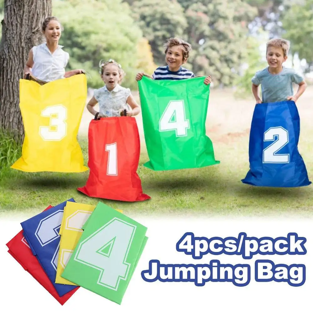 

4pcs Colorful Kids Jumping Bags Easy To Carry Lightweight Kangaroo Jumping Bag Dacron Portable Outdoor Games Balance Game