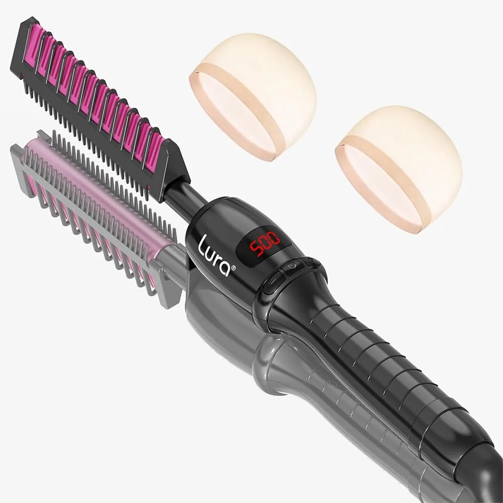 

Electric Hot Comb for Black Women Hair, 180-500°F Pressing Comb with 19 Heat Settings for Synthetic Wigs