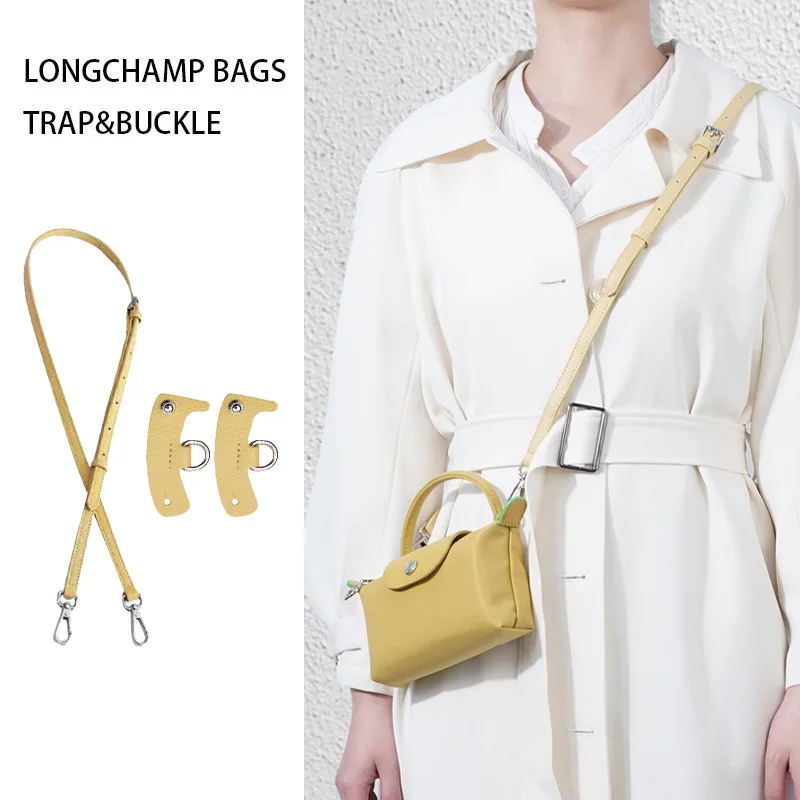 3Pcs/Set Bag Strap For Longchamp Mini Bag Shoulder Strap Microfiber Modification Without Punching Bags Crossbody Bags Strap