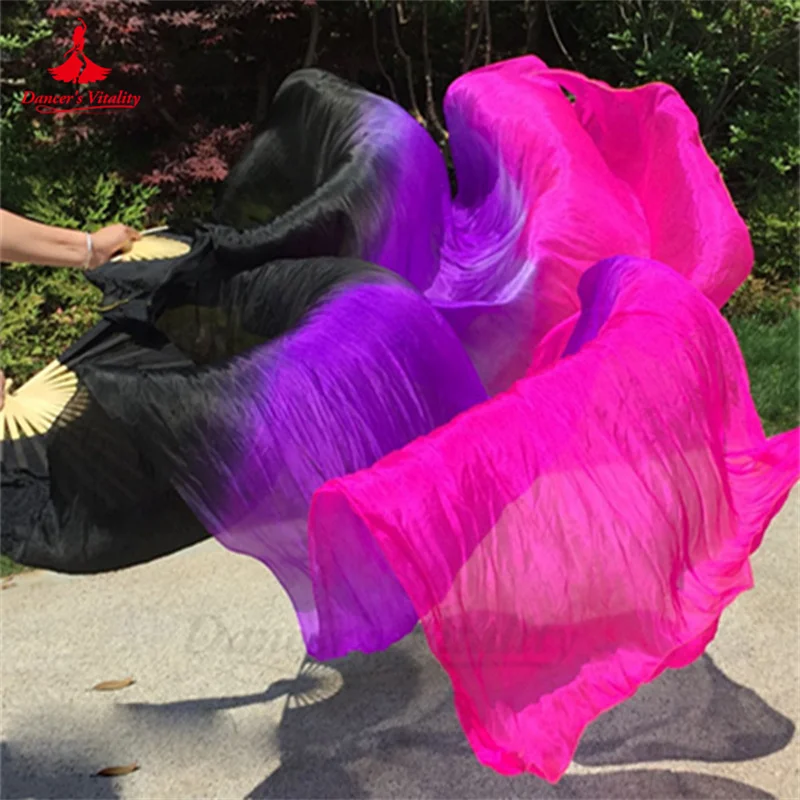 Belly Dance Accessories 100% Pure Natural Silk Fans Veils for Women Belly Dancing Performance Fan Belly Dance Performance Fans