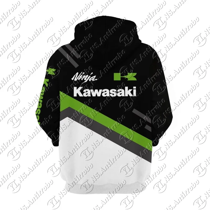 Kawasaki осенняя 3D дышащая быстросохнущая толстовка с капюшоном для гонок на мотоциклах, спортивная одежда с длинными рукавами для мужчин и женщин, топ
