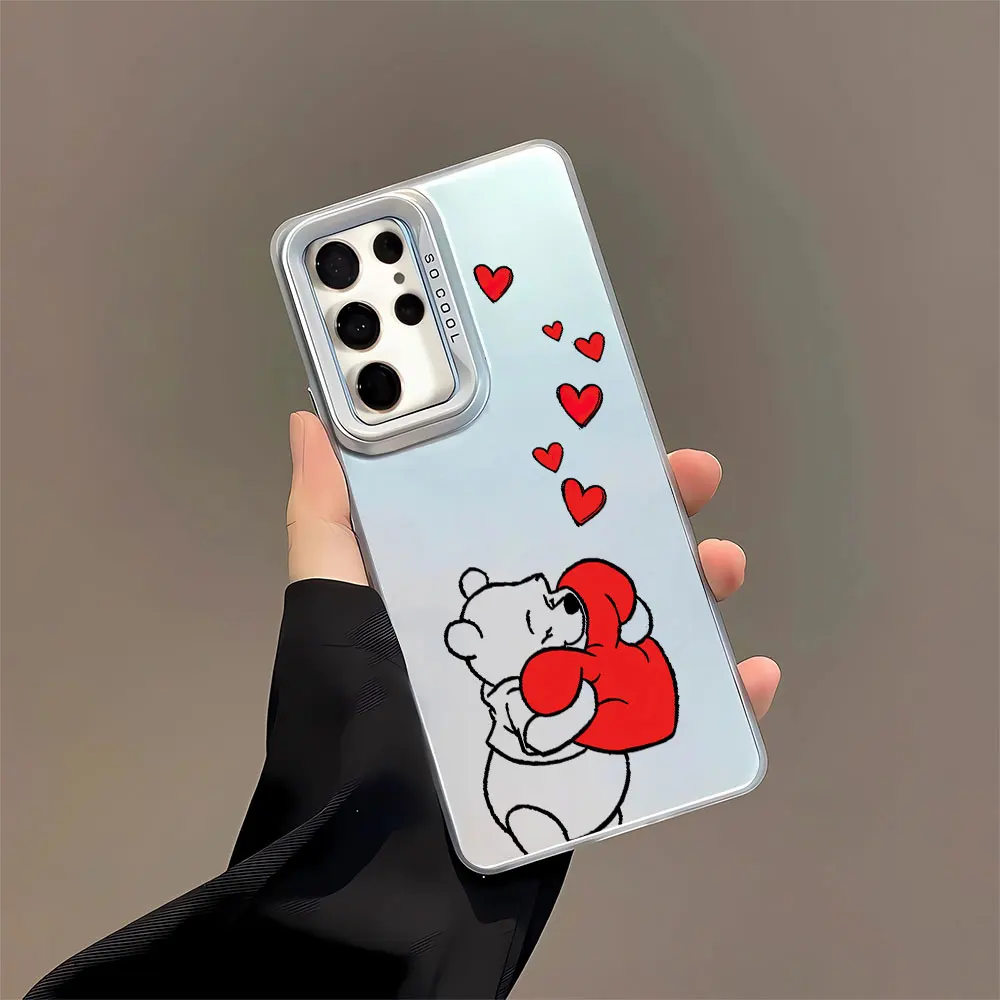 Winnie the Pooh Cute Phone Case for Samsung Galaxy S22 Plus S20 FE S23 Ultra Note 20 S20 S21 FE S24 Ultra Soft Shockproof Cover