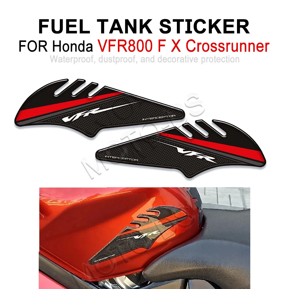 

For Honda VFR800 VFR 800 F X Crossrunner Interceptor Motorcycle Gas Knee Protector Tank Pad Grips Decals Stickers