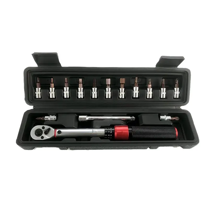 

New Arrival Bicycle Torque Wrench Set 15 Pieces 1/4 Inch Dual Direction With Allen Keys Sockets Bike Repair Tool Kit Motorcycle