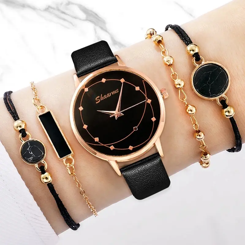 Women Set Watches Wristwatches Watch Dial Belt Sky Starry