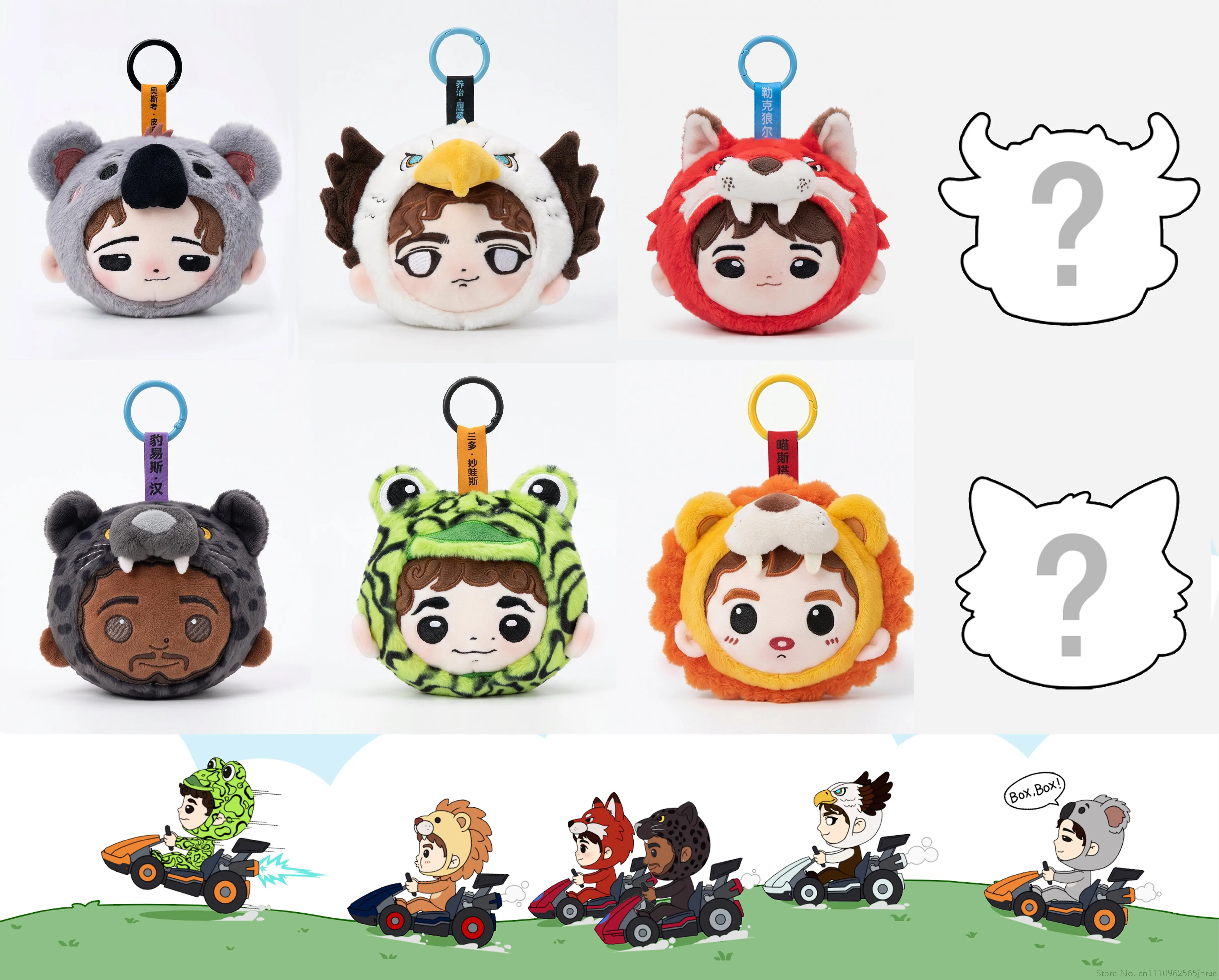 Neue Paddock Cats F1-Rennfahrer Blind Boxes Plüschtiere und Rennsport-Merchandise Geburtstagsgeschenke für Fans Rucksack-Anhänger-Spielzeug – Detail 3