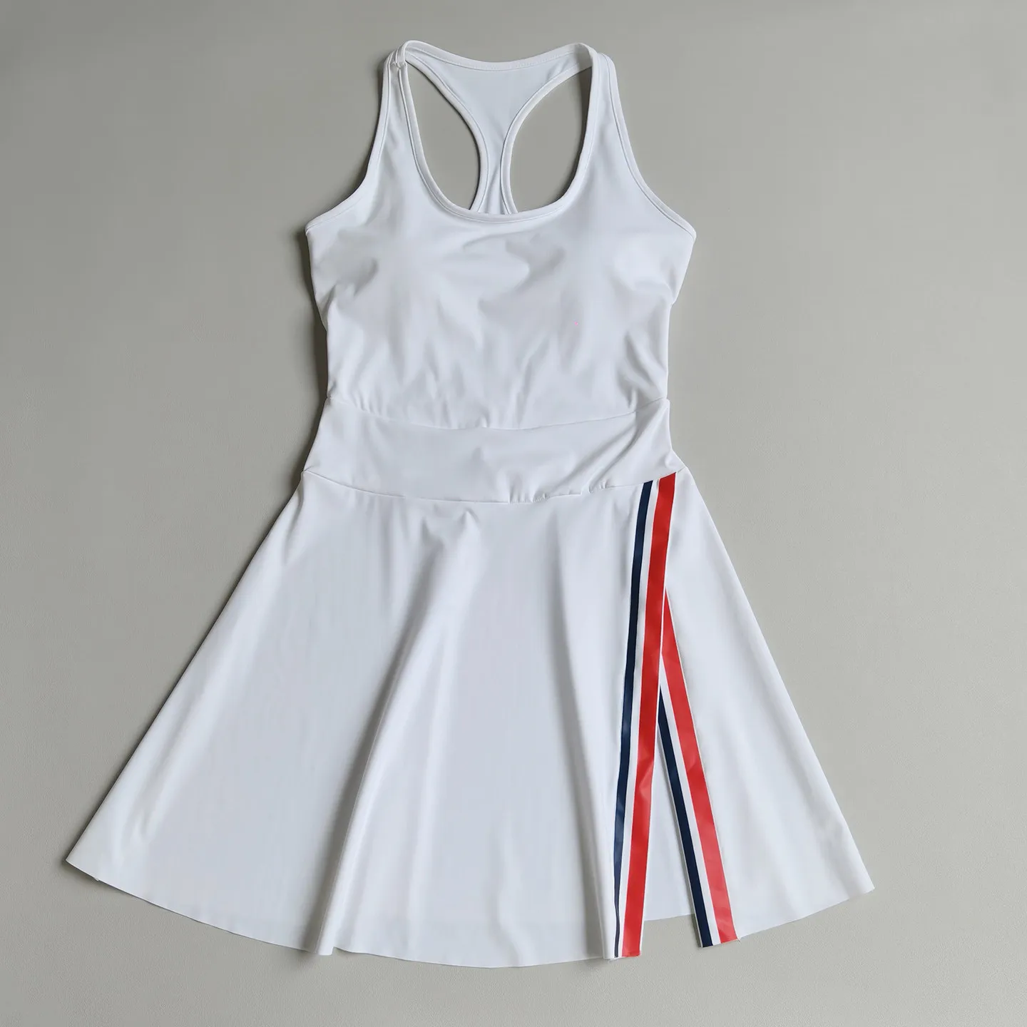 Women's Yoga Wear with Chest Pad Quick-Drying Anti-Exposure Fitness Tennis Outdoor Sportswear Badminton Dress for Running