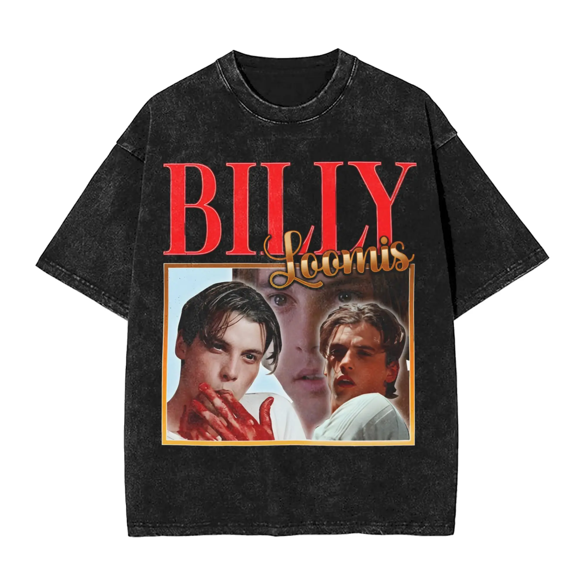 Billy Loomis  T-Shirts for Men ScreamMovie Casual 100% Cotton Tees Crew Neck Short Sleeve T Shirt Summer Clothes