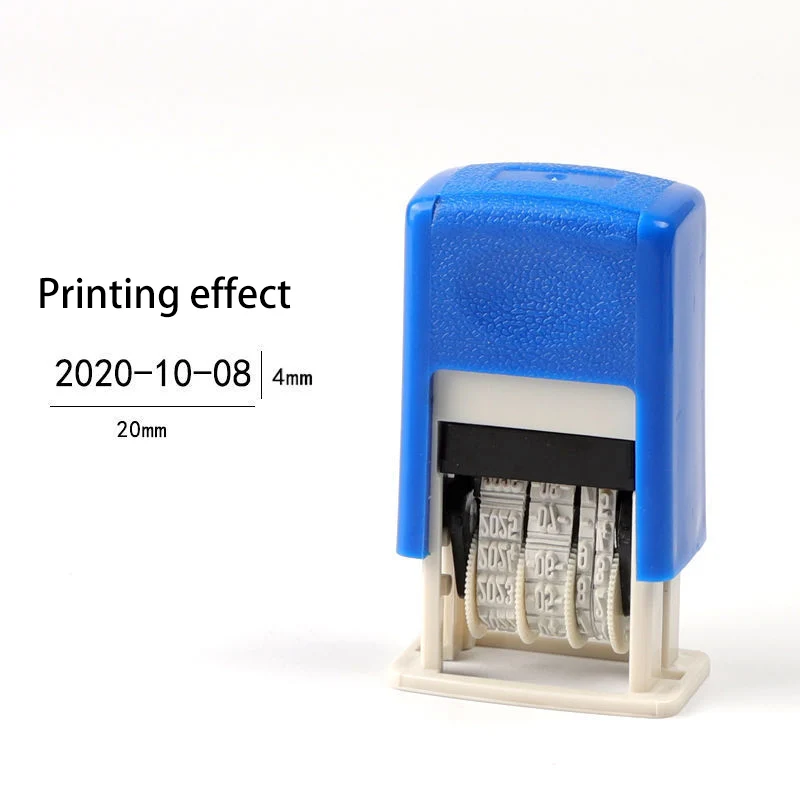 Imagem -05 - Abs Ajustável Reutilizável Tempo Carimbo Conta Faça Você Mesmo Mão Data Selos Material de Escritório Prático Ajustável