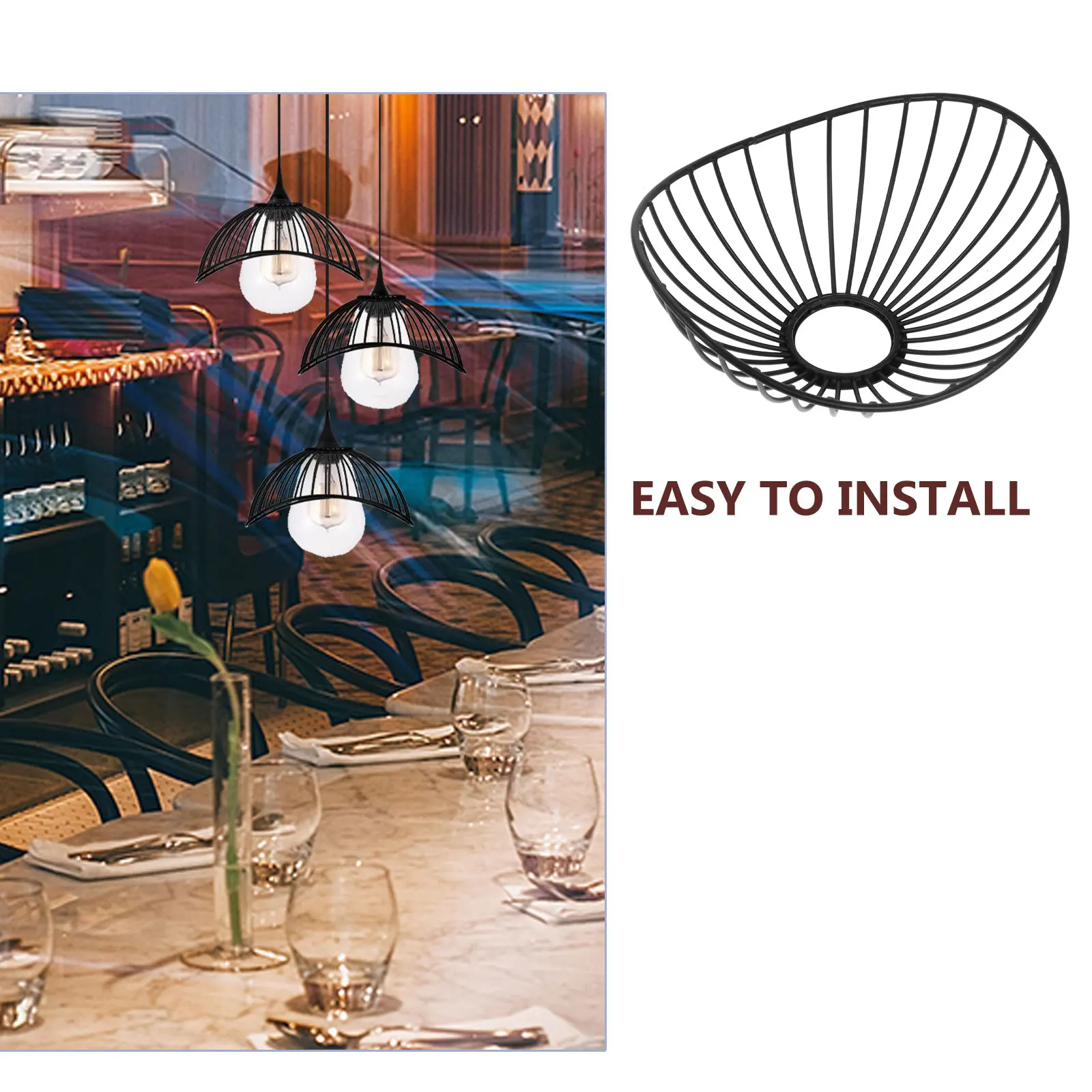 

Lotus Leaf Black Metal Retro Chandelier Cover Cover For Lamp Decor Light Shade Iron Art Shade for Bedroom Lamp
