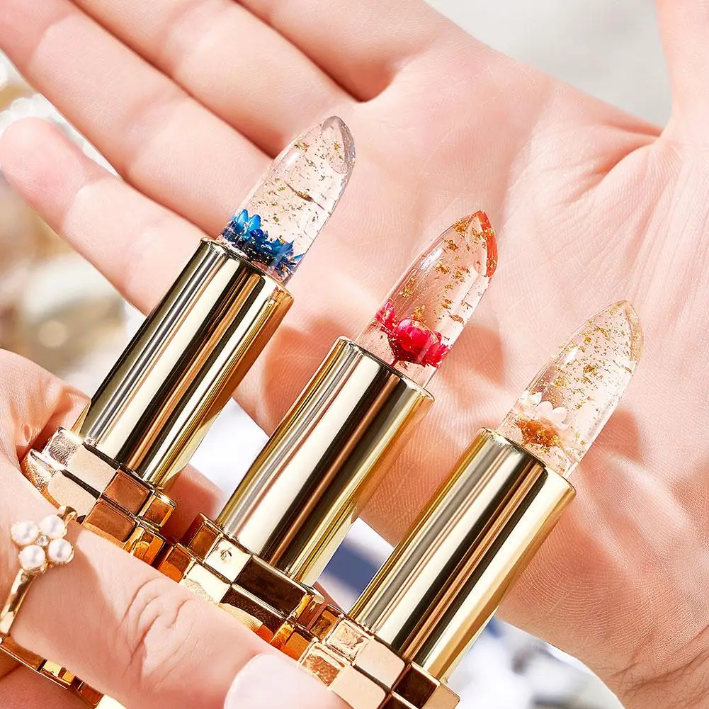 Bálsamo labial que cambia de Color con la temperatura, brillo de labios duradero a prueba de sudor, taza antiadherente, hidrata los labios, maquillaje cosmético de gelatina de cristal