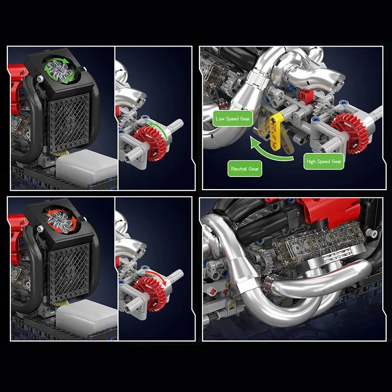 Mould King 10188 jouets de moteur de voiture technique le moteur motorisé STR 13 formule un bloc de construction ensemble de briques cadeau de noël pour enfants