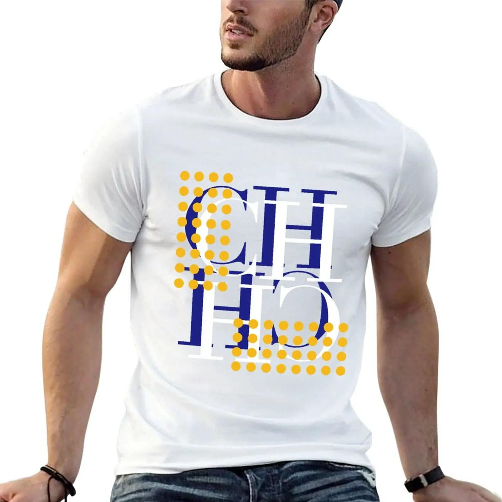 CHCH Men T Shirt Summer Cotton Tops Fashion Tshirts O-neck Round Collar Short-Sleeve Men Top Tees