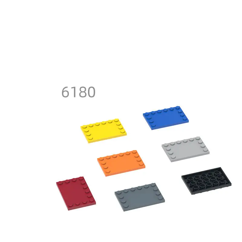 33pcs MOC Compatible Parts 6180 & 224559 Plate Special 4 x 6 with Studs on 3 Edges Building Blocks Bricks DIY