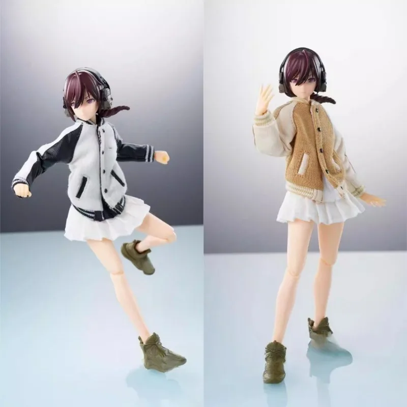 

HASUKI CS014 Модель женской формы солдата в масштабе 1/12: бейсбольная куртка, юбка, одежда для 6-дюймовых фигурок и кукол