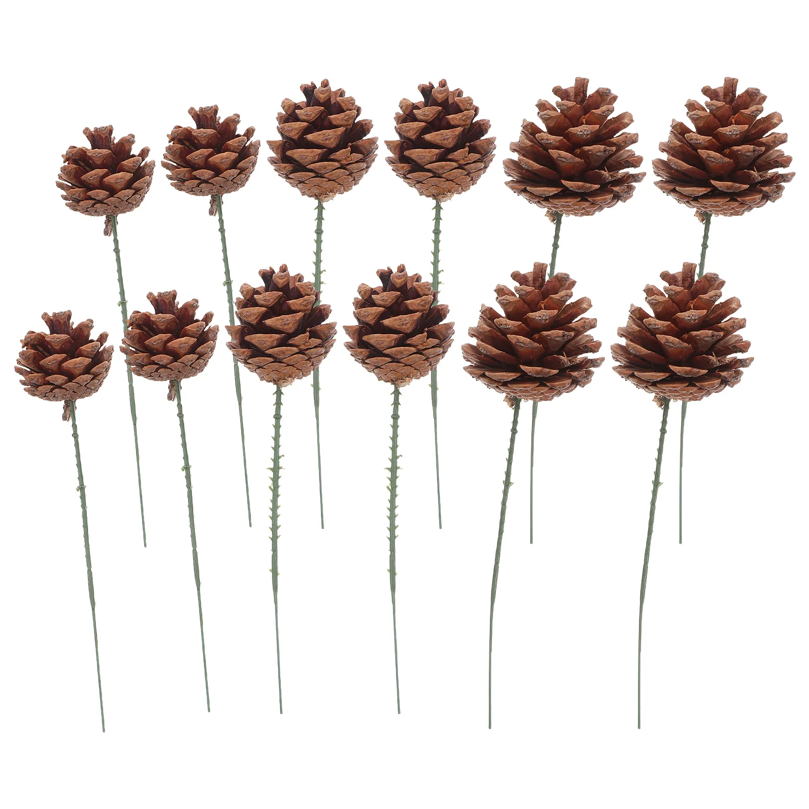 

30pcs Christmas Decorations Natural Pinecone Sprays Rustic Holiday Centerpiece Picks Diy Wreath Garland Pine Cone Stems For Tree