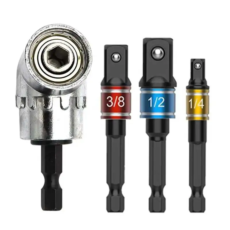 

Impact Grade 105 Degree Angle Socket Adapter Power Hand Tool Part Driver Extension Set Screwdriver Holder Drill Nut Attachment