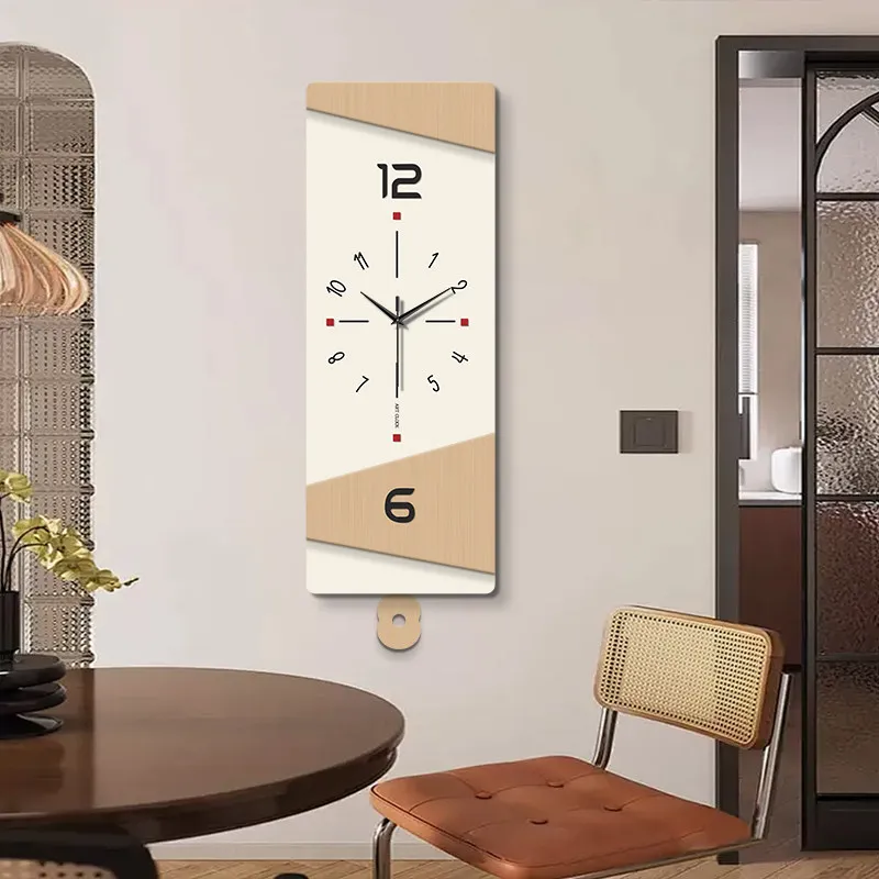 Nordic Wall Clocks Modern Luxury Creative Wall Clocks Large Silent Tape Pendulum Bob Watches Living Room Ornaments Decoration
