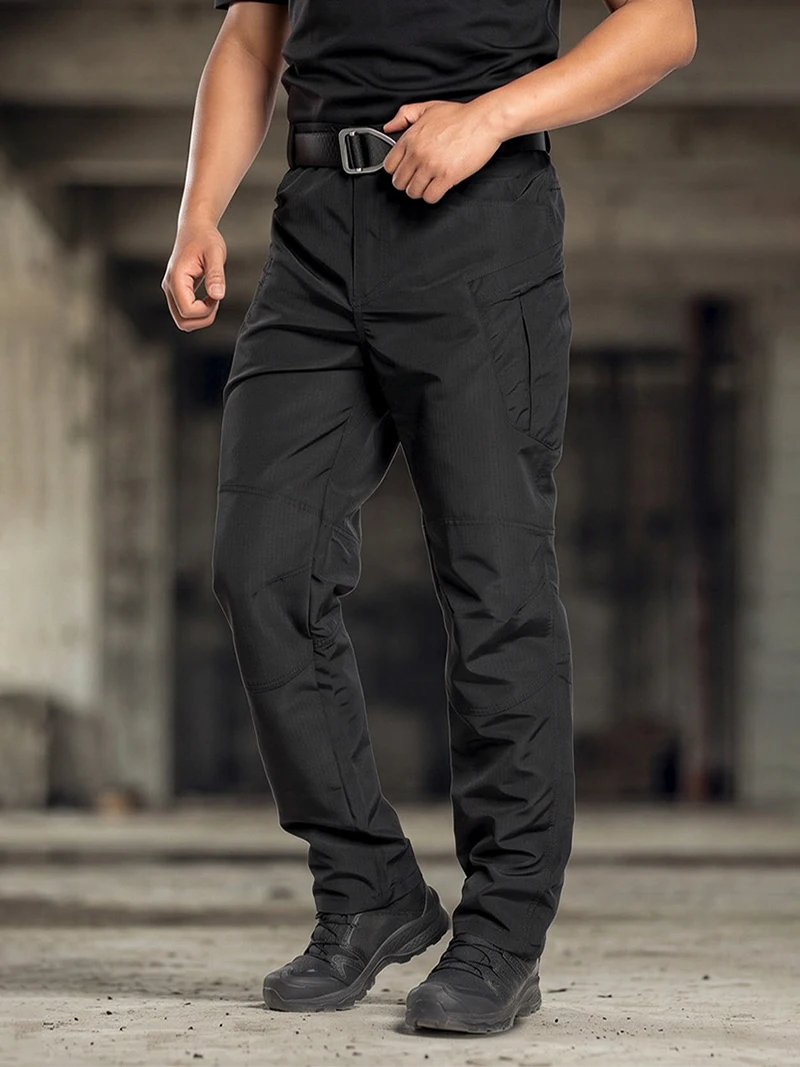 Neue taktische Cargohose für Herren, reißfeste und abriebfeste Hose mit vielen Taschen, gerader Schnitt, Arbeitshose, Outdoor-Hose für Wanderungen und Trekking. – Detail 7