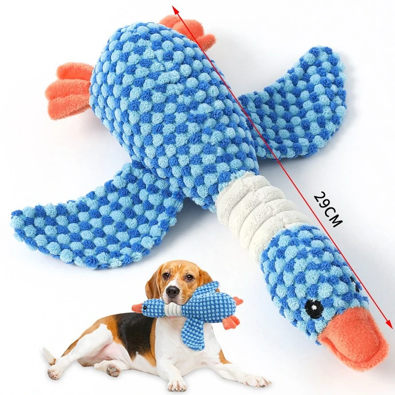 Jouets en peluche amusants en forme de canard et de chien, jouet sonore pour chiot, jouet à mâcher en forme d'oie sauvage pour chiens de petite, moyenne et grande taille, pour le nettoyage des dents