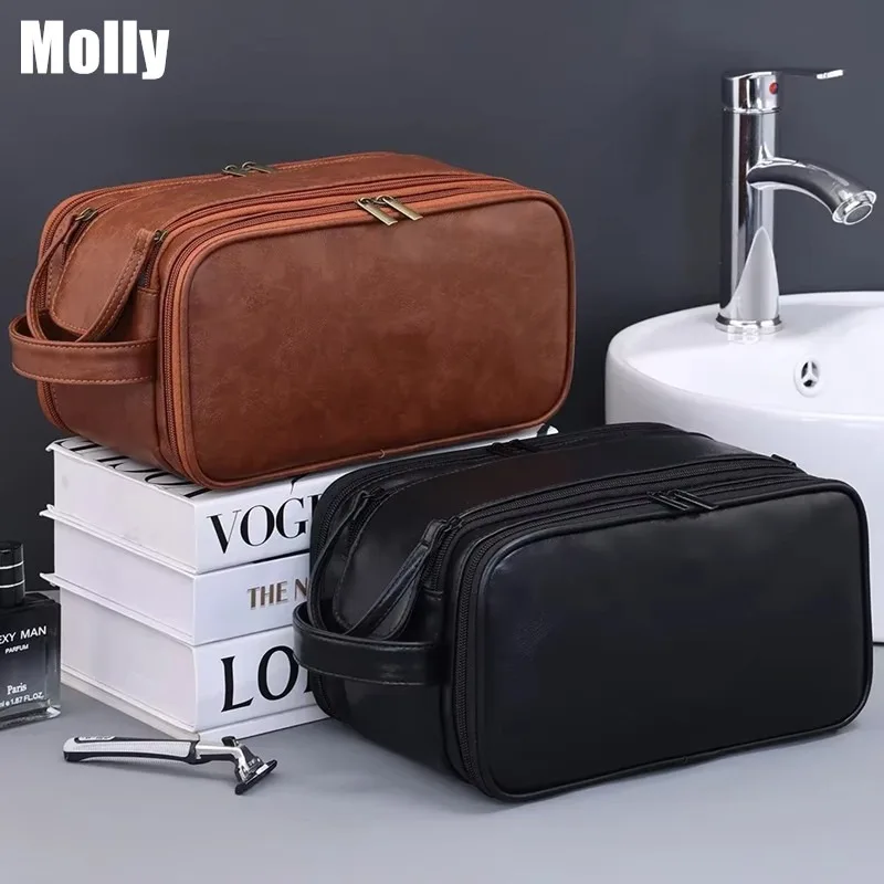 Toiletry Bag for Men Travel Essentials Shaving Dopp Kit Men Travel Bag Toiletries Organizer Case for Grooming Cosmetic Bag Pouch