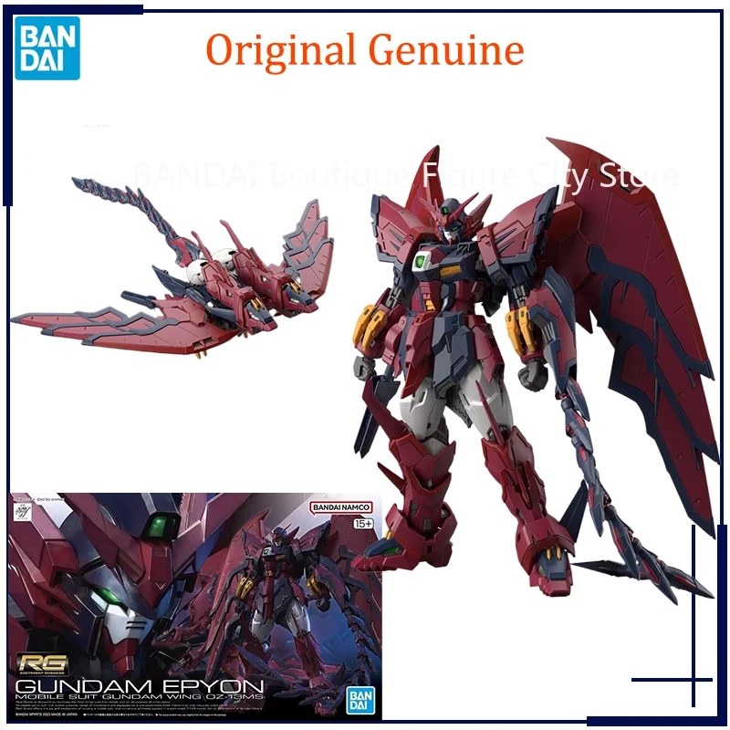 Original Genuine RG 1/144 GUNDAM EPYON MOBILE SUIT GUNDAM WING OZ-13MS Bandai Anime Model Toys Action Figure Gifts Collectible