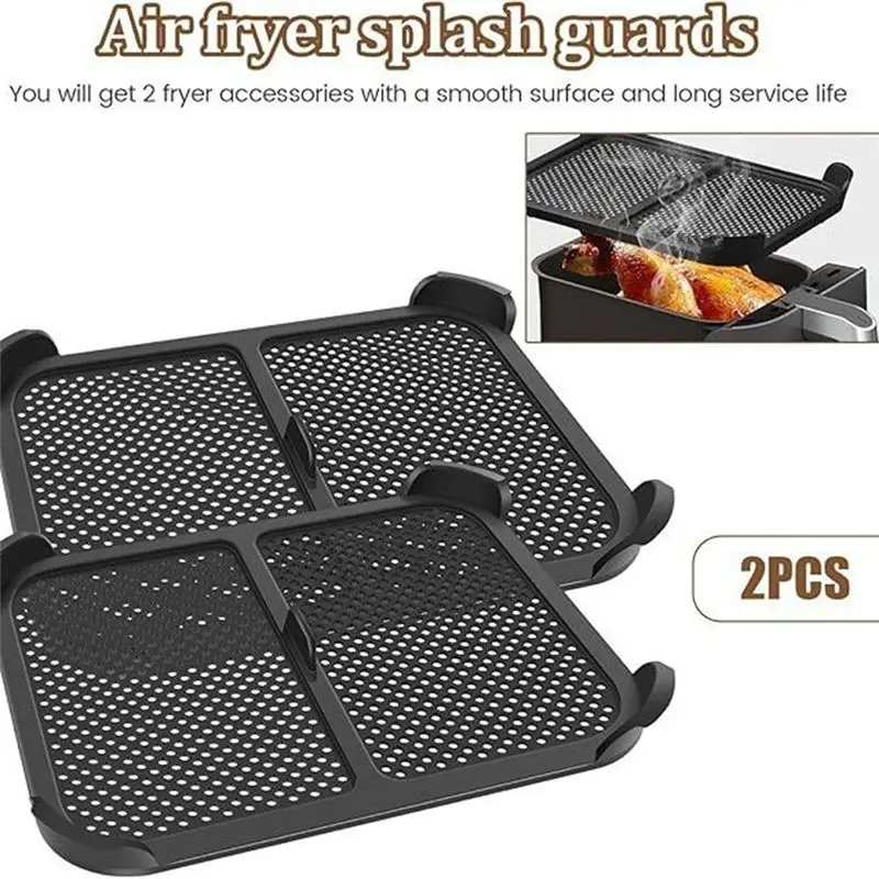 A93E-Air Fryer Splash Guard For Ninja Air Fryer Reusable Silicone Air Fryer Splash Guard Kitchen Accessories