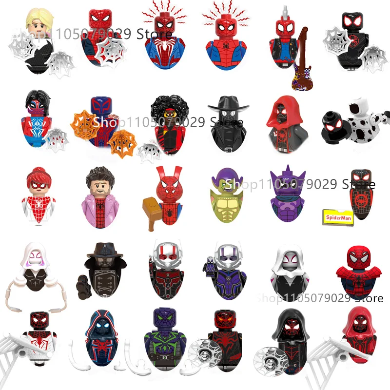 Nuevos Bloques de Construcción de Spiderman de Marvel, Mini Rompecabezas de Ladrillos, Juguete de Deadpool, Magneto, Jean Grey, Colección de Regalo