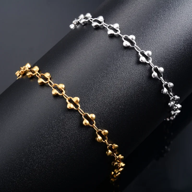 

5mm Wide Women Stainless Steel Bracelet Bangle Hand and Foot Ankle Chain Ladies Girl Anklets Jewelry Accessories Her