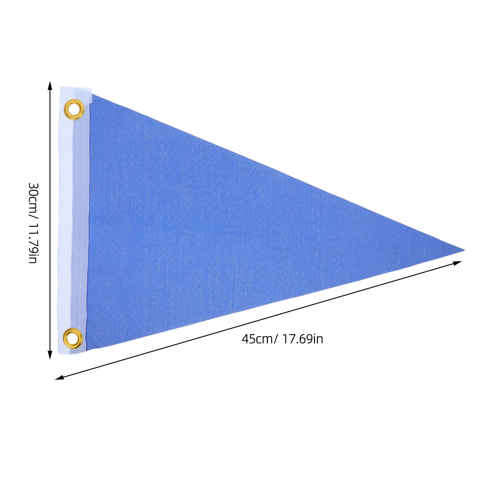 3pcs Triangle Blank Pennant Flag Boat Pennant Safety Warning Flag with 2 Grommets High Visibility Signal Flags for Sailing Ship