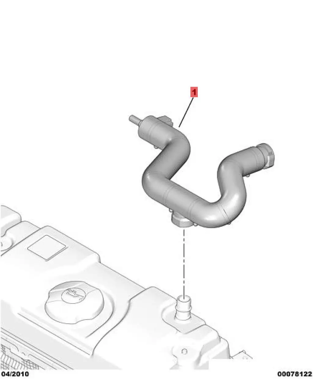 1192WL High Quality Engine Oil Vapor Hoses Automotive Parts for Peugeot 1007 206 Citroen C2 FIRM C3